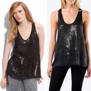 Joie Galina‎ Silk and Sequins Tank Top